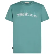 Koszulki sportowe męskie - Koszulka męska Icebreaker Men Merino 150 Tech Lite SS Tee The Peaks Rozmiar: L / Kolor: jasnoniebieski - miniaturka - grafika 1