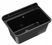 Zlewy i komory gospodarcze - Zlew gospodarczy roboczy GRANITAN Large z syfonem - Czarny - miniaturka - grafika 1