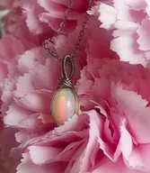 Naszyjniki - Opal etiopski naszyjnik - miniaturka - grafika 1