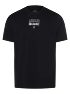 Koszulki męskie - Armani Exchange - T-shirt męski, niebieski - miniaturka - grafika 1
