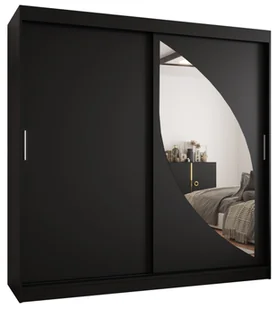 Szafa przesuwna Gardroba Abiks MILO 200 gł. 62 czarny mat - Szafy Szafa przesuwna Gardroba Abiks MILO 200 gł. 62 czarny mat - Szafy - miniaturka - grafika 1