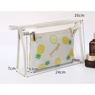 Kosmetyczki, organizery i kuferki - Kosmetyczka Rozkładana Ananasy 2W1 Kuferek Ks68 - miniaturka - grafika 1