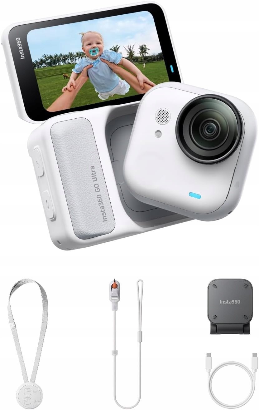Insta360 GO Ultra Kamera 4K FlowState Biała Standard Bundle