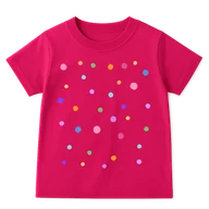 Koszulki dla dziewczynek - Różowa koszulka w małe kropki na DZIEŃ KROPKI - miniaturka - grafika 1