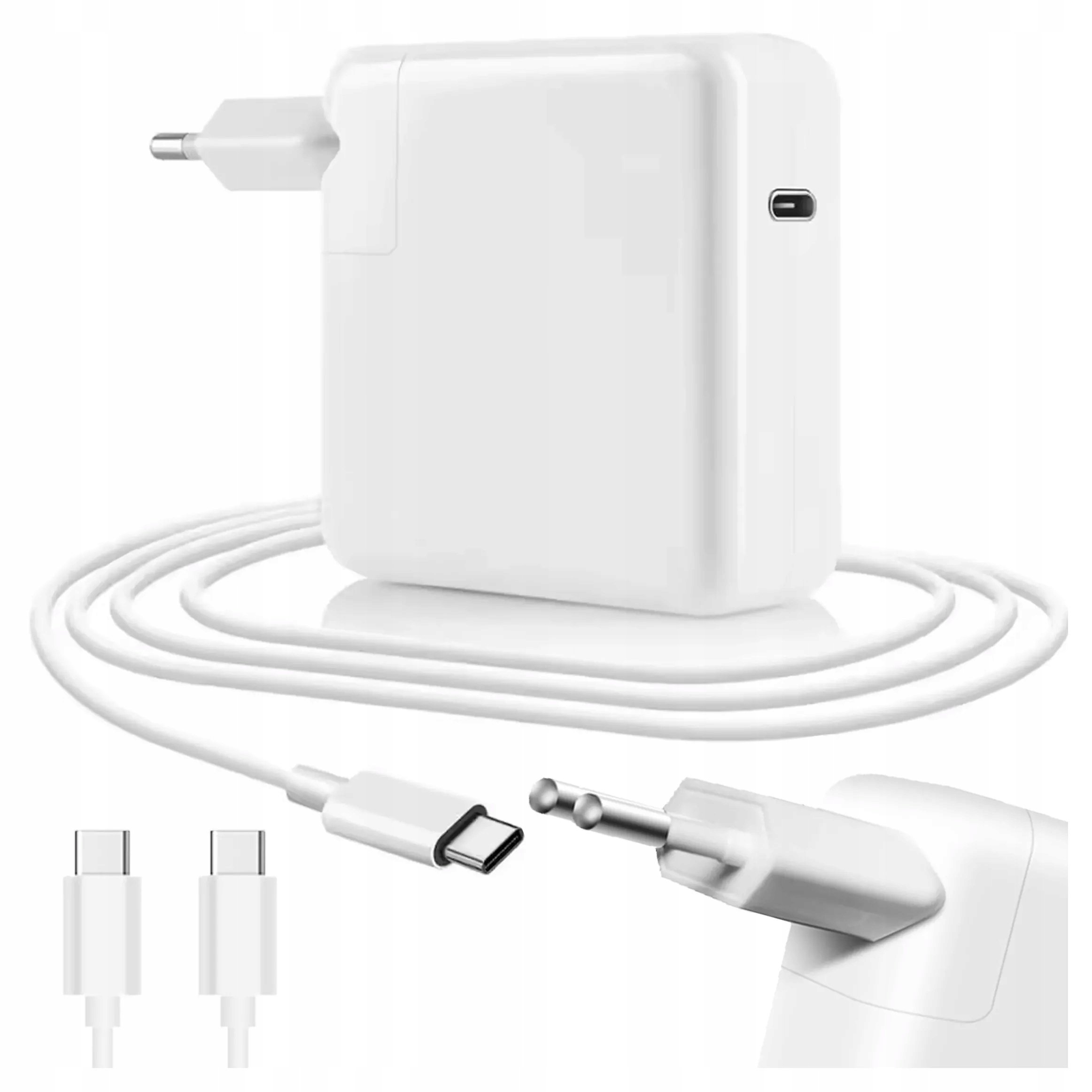 Ładowarka Zasilacz do Apple MacBook Alogy Universal Charger Kabel 2m USB-C do USB-C Szybkie ładowanie PowerDelivery PD 61W Biały