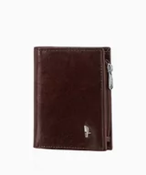 Portfele - PUCCINI Damski skórzany portfel w kolorze brązowym - miniaturka - grafika 1