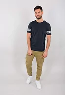 Koszulki męskie - ALPHA INDUSTRIES Sleeve Print T Koszulka męska, 07-rep.blue, S - miniaturka - grafika 1