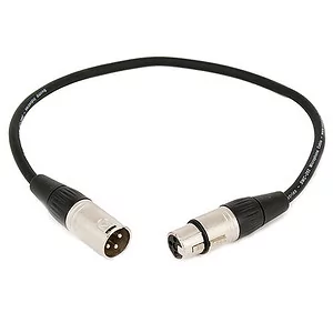 Kabel XLR (M) - XLR (F) 30cm - Złącza, przejściówki, adaptery - miniaturka - grafika 1