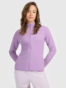 Bluzy damskie - 4F Polar ze stójką slim damski - fioletowy XXL - miniaturka - grafika 1