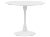 Stoły - Beliani Stół do jadalni okrągły 90 cm biały BOCA - miniaturka - grafika 1