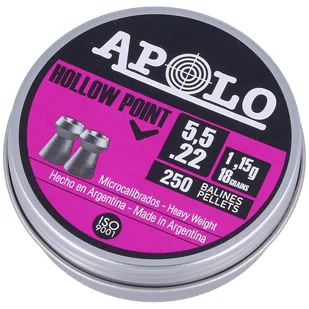 Śrut Apolo Hollow Point 5.5 mm, 250 szt. 1.15g/18.0gr (19701) - Amunicja do wiatrówek - miniaturka - grafika 1