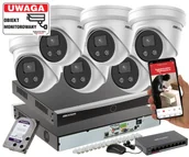 Zestawy do monitoringu - Zestaw monitoringu 8MPx DS-2CD2386G2-I Hikvision Acusense Rejestrator Switch PoE Dysk 6TB - miniaturka - grafika 1