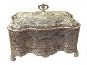 Pudełka i szkatułki - Szkatułka Stare Srebro Filigran Na Ślub, Komunię, Chrzciny - miniaturka - grafika 1