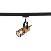 Lampy sufitowe - Loftowa lampa sufitowa do szyny 2-fazowej Duoline 78430132 czarny drewniany - miniaturka - grafika 1