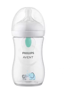 Avent Philips Butelka Natural z nakładką AirFree 260ml Słonik - Butelki dla niemowląt - miniaturka - grafika 1