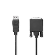 Adaptery i przejściówki - Nedis CCGL37200BK20 adapter kablowy 2 m DisplayPort DVI-D Czarny - miniaturka - grafika 1