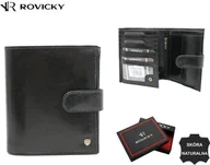 Portfele - Rovicky Skórzany, duży portfel męski z systemem RFID - Rovicky NoSize - miniaturka - grafika 1