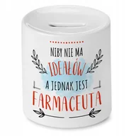 Skarbonki - Skarbonka Dla Farmaceuty na Urodziny na Prezent z Nadrukiem ze Zdjęciem + Opakowanie na prezent (wzór 01) - miniaturka - grafika 1