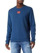 Bluzy męskie - HUGO Męska bluza Diragol212, ciemnoniebieska, XS - miniaturka - grafika 1