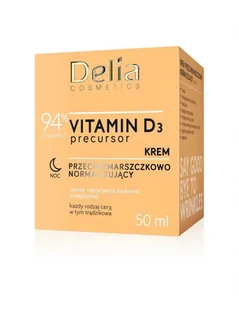 Delia VITAMIN D3 PRECURSOR PRZECIWZMARSZCZKOWY KREM DO TWARZY NA NOC 50ML 5906750800752 - Kremy do twarzy - miniaturka - grafika 1