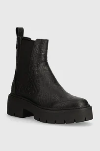 Guess botki SHUZE damskie kolor czarny na platformie FLTSHU FAL10 - Botki damskie - miniaturka - grafika 1