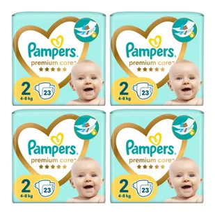 4x Pieluchy PAMPERS Premium Care roz 2 (4-8 kg) 23 szt - Pieluchy - miniaturka - grafika 1