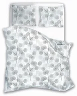 Pościel - Faro Pościel bawełniana 220x200 biała szara gałązki liście 013 Fashion 23 - miniaturka - grafika 1