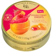 Cukierki - Landrynki Cavendish  Double Fruits Orange Raspberry Dropsy 175G - miniaturka - grafika 1