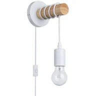 Lampy ogrodowe - Kinkiet E27 LED Eos wiszący x1 biały + WD wtyczka - miniaturka - grafika 1