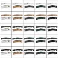 Meble kuchenne - Kuchnia Nowoczesna Narożna Modułowa Blat 6.8m Biała Wotan Butelkowa Zieleń - miniaturka - grafika 1