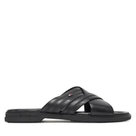 Klapki i japonki męskie - Klapki Tommy Hilfiger Premium Hilfiger Cc Lth Sandal FM0FM05504 Czarny - miniaturka - grafika 1
