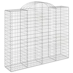vidaXL Kosze gabionowe, 3 szt, 200x50x160/180 cm, galwanizowane żelazo - Ogrodzenia - miniaturka - grafika 4