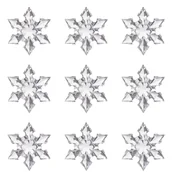 Bombki - Kryształki 9 szt. przezroczyste bombki choinkowe śnieżynki - miniaturka - grafika 1
