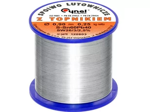 Cyna Z Topnikiem Spoiwo Lutownicze 250g 0,90mm 60% - Akcesoria do lutowania - miniaturka - grafika 1