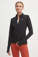 Bluzy damskie - Reebok bluza do biegania Running Warming kolor czarny gładka 100205581 - miniaturka - grafika 1
