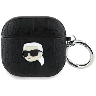 Etui na słuchawki KARL LAGERFELD Monogram Karl Head do Apple AirPods 4 Czarny - Akcesoria do słuchawek - miniaturka - grafika 1