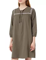 Sukienki - DreiMaster Vintage Damska sukienka midi z haftem boline, oliwkowa zieleń, XL, oliwkowo-zielony, M - miniaturka - grafika 1