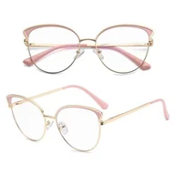 Okulary korekcyjne, oprawki, szkła - Okulary kocie do komputera damskie z filtrem BLUE Light zerówki Flex 25100B - miniaturka - grafika 1