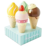 Zabawy w naśladowanie dorosłych - Drewniane lody zabawkowe na podstawce Le Toy Van - miniaturka - grafika 1