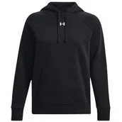Bluzy sportowe damskie - Bluza damska Under Armour Rival Fleece Hoodie Rozmiar: M / Kolor: czarny - miniaturka - grafika 1
