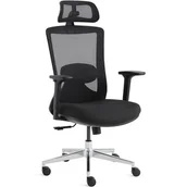 Fotele i krzesła biurowe - ErgoThrone Fotel GAMVIS XL Czarny - miniaturka - grafika 1