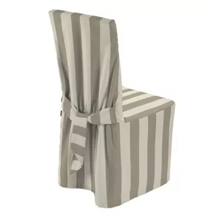 Sukienka na krzesło, Quadro, beżowo-Białe Pionowe pasy, 55 cm, 45×94 cm - Pokrowce na meble - miniaturka - grafika 1