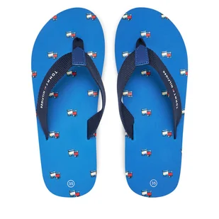 Japonki Tommy Hilfiger T3X8-33909-0058A023 S Niebieski - Buty dla chłopców - miniaturka - grafika 1