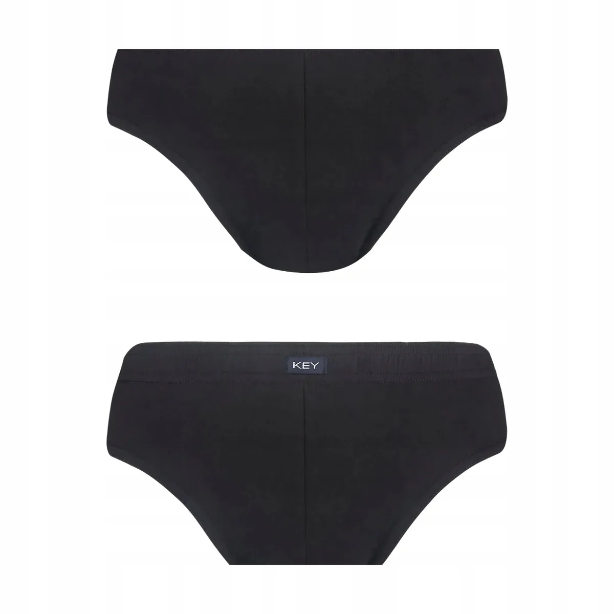 5-PAK Slipy męskie klasyczne bawełniane czarne wysoki stan 2-pack M L
