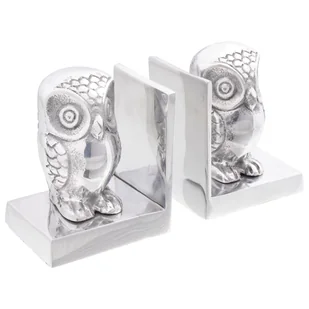vidaXL Podpórka Zestaw 2 Srebrna Aluminium 7 x 9 x 11 cm - Podpórki do książek - miniaturka - grafika 1
