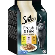 Mokra karma dla kotów - Sheba Fresh & Fine mokra karma dla dorosłych kotów, multipak, w sosie 36x50 g Kurczak, łosoś i indyk - miniaturka - grafika 1