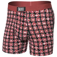 Majtki męskie - Bokserki Saxx Ultra Super Soft Boxer Brief Fly Rozmiar: XL / Kolor: czerwony/czarny - miniaturka - grafika 1