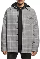 Kurtki męskie - Cayler & Sons Męska kurtka Plaid Out Quilted Shirt Jacket, Black/White, L - miniaturka - grafika 1