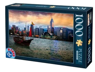 Puzzle 1000 Widok na Hongkong Nowa - Puzzle - miniaturka - grafika 1