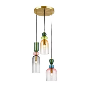 Manso lampa wisząca 3xE14 złota PND-37462-3A-MC-GD - Lampy sufitowe - miniaturka - grafika 1